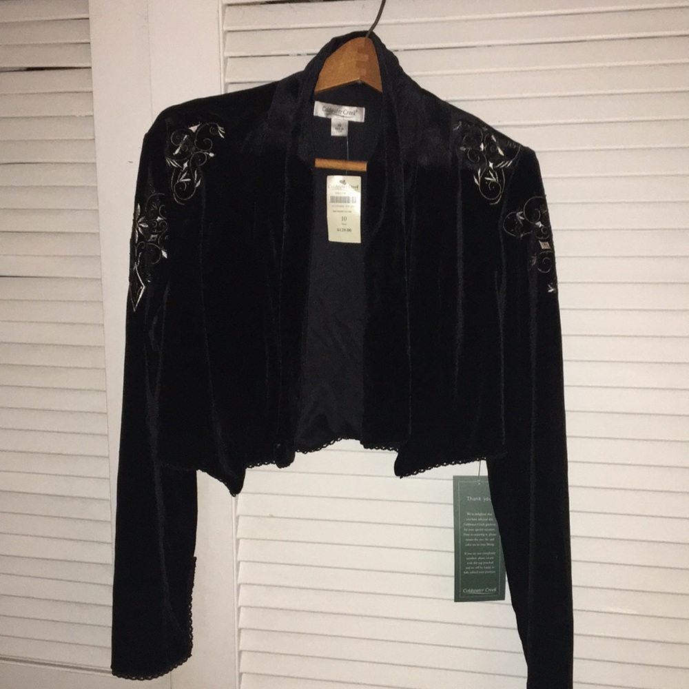 NWT Coldwater creek velvet shrug